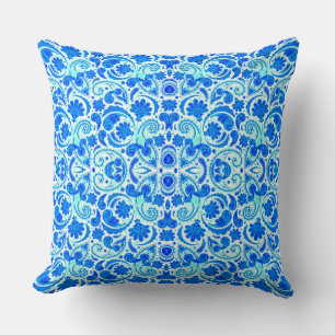 Süße blaue Aqua-Paisleymuster Kissen