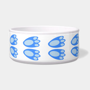Süße blaue Baby-Jungen-Hasenfüße Ostermuster Napf