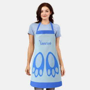 Süße blaue Baby-Jungen-Hasenfüße Ostern individuel Schürze