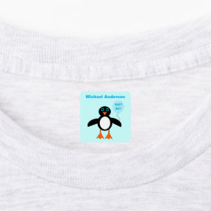 Süße blaue Baby-Jungen-Pinguin-Babymode Etiketten