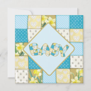 Süße blaue Babydecke Baby Shower Einladung