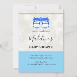 Süße blaue Babyparty-Einladung – Individuelle Baby Einladung