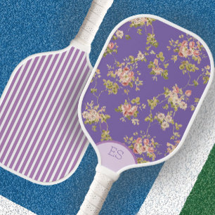 Süße blaue Blumen- violette Streifen-Pickleball-Sc Pickleball Schläger