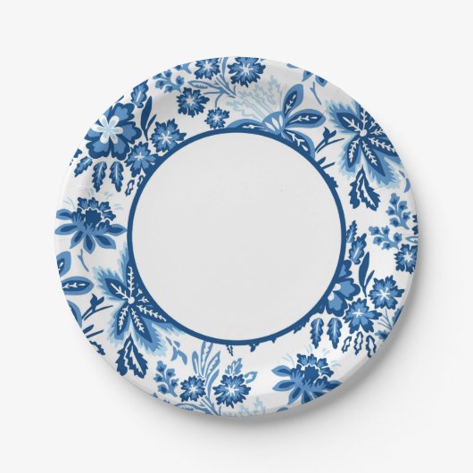 Süße blaue Blüten Pappteller (Vorderseite)