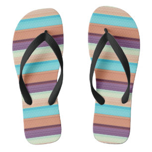 Süße blaue braune Streifen Badesandalen