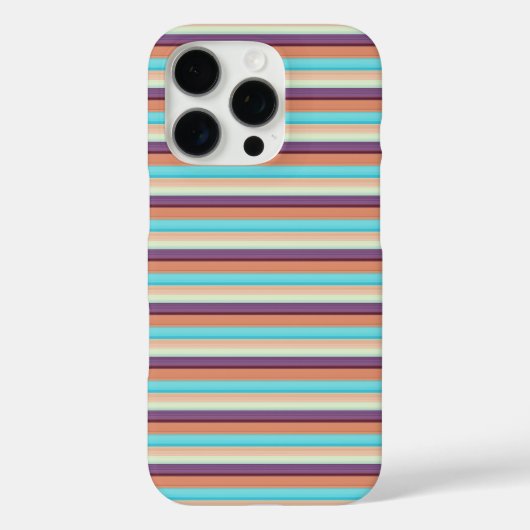 Süße blaue braune Streifen  Case-Mate iPhone Hülle (Rückseite)
