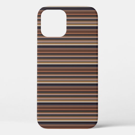 Süße blaue braune Streifen Case-Mate iPhone Hülle (Rückseite)