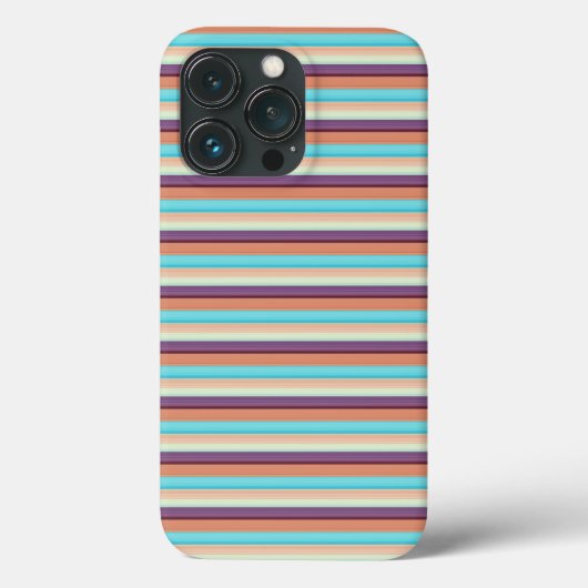 Süße blaue braune Streifen  Case-Mate iPhone Hülle (Rückseite)