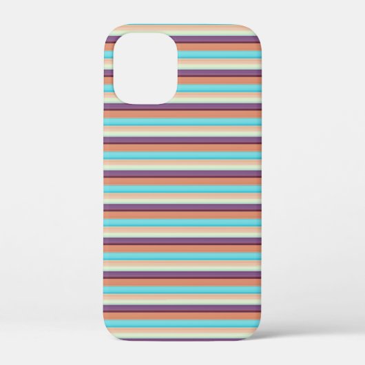 Süße blaue braune Streifen  Case-Mate iPhone Hülle (Rückseite)