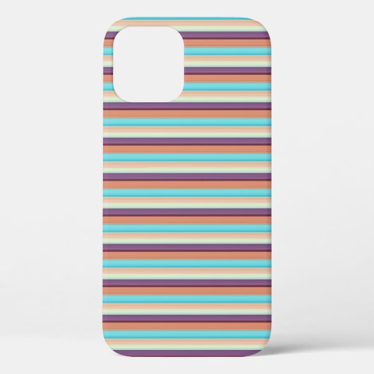Süße blaue braune Streifen  Case-Mate iPhone Hülle (Rückseite)