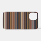 Süße blaue braune Streifen Case-Mate iPhone Hülle (Rückseite (Horizontal))