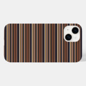 Süße blaue braune Streifen Case-Mate iPhone Hülle (Rückseite (Horizontal))