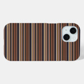 Süße blaue braune Streifen Case-Mate iPhone Hülle (Rückseite (Horizontal))