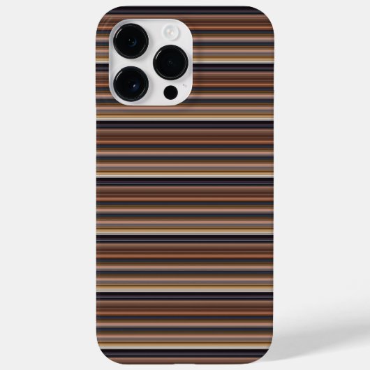 Süße blaue braune Streifen Case-Mate iPhone Hülle (Rückseite)
