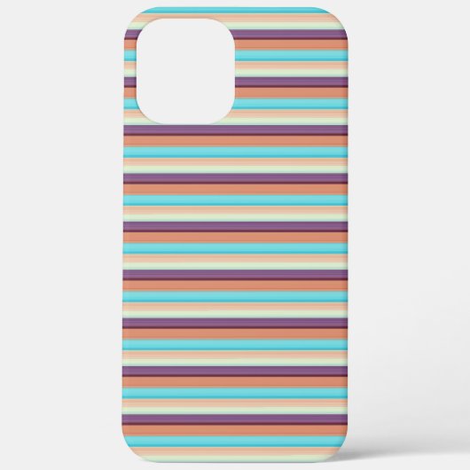 Süße blaue braune Streifen Case-Mate iPhone Hülle (Rückseite)