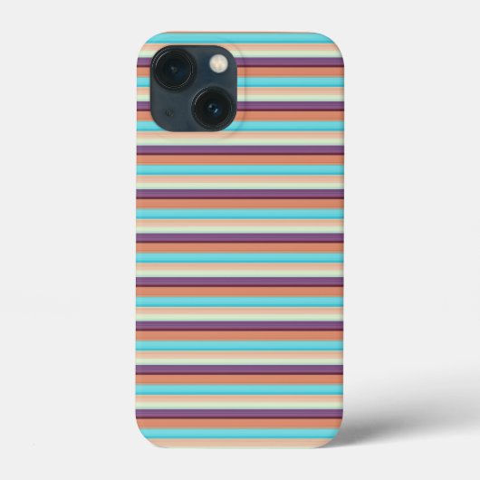 Süße blaue braune Streifen  Case-Mate iPhone Hülle (Rückseite)