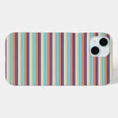 Süße blaue braune Streifen  Case-Mate iPhone Hülle (Rückseite (Horizontal))