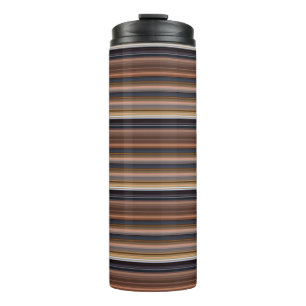 Süße blaue braune Streifen Thermosbecher
