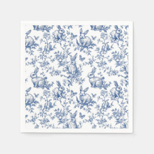 Süße blaue Bunny-Hasen Französische Toilette-Papie Serviette