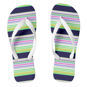 Süße blaue bunte Streifen Badesandalen