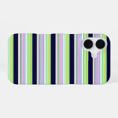 Süße blaue bunte Streifen iPhone 16 Hülle (Rückseite (Horizontal))