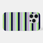 Süße blaue bunte Streifen iPhone Hülle (Rückseite (Horizontal))