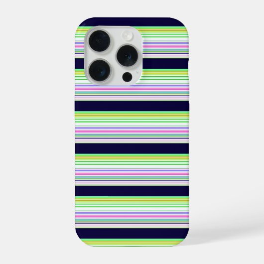 Süße blaue bunte Streifen iPhone Hülle (Rückseite)