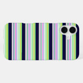 Süße blaue bunte Streifen iPhone Hülle (Rückseite (Horizontal))