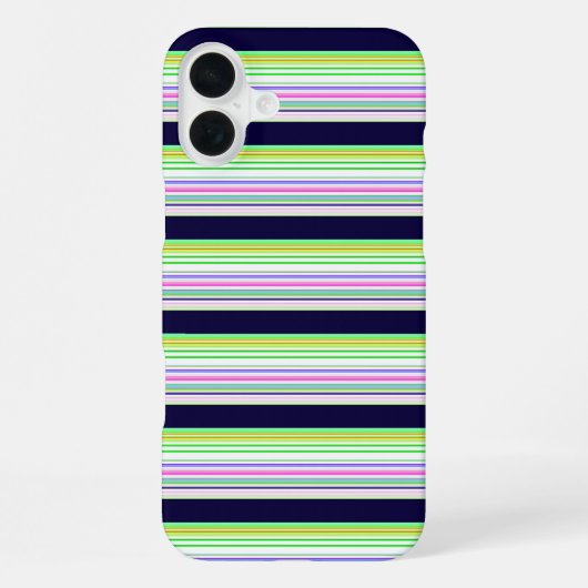 Süße blaue bunte Streifen iPhone Hülle (Rückseite)