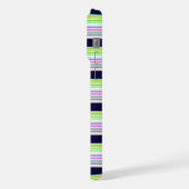 Süße blaue bunte Streifen iPhone Hülle (Linke Seite)