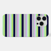 Süße blaue bunte Streifen iPhone Hülle (Rückseite (Horizontal))