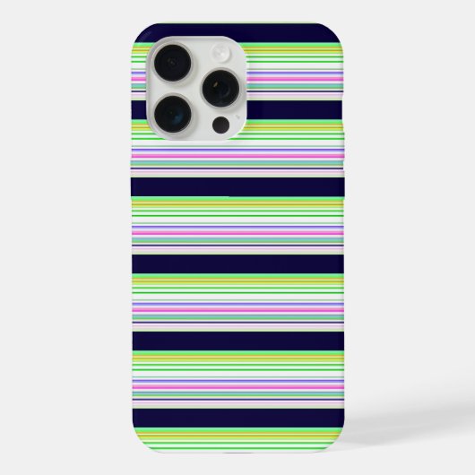 Süße blaue bunte Streifen iPhone Hülle (Rückseite)