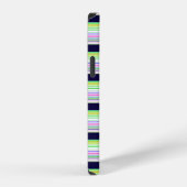 Süße blaue bunte Streifen iPhone Hülle (Rechte Seite)