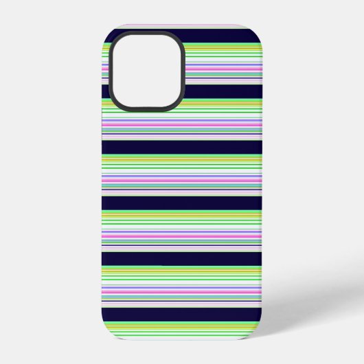 Süße blaue bunte Streifen iPhone Hülle (Rückseite)