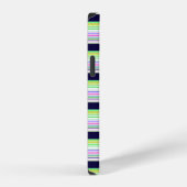 Süße blaue bunte Streifen iPhone Hülle (Rechte Seite)