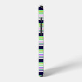 Süße blaue bunte Streifen iPhone Hülle (Linke Seite)