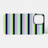 Süße blaue bunte Streifen iPhone Hülle (Rückseite (Horizontal))