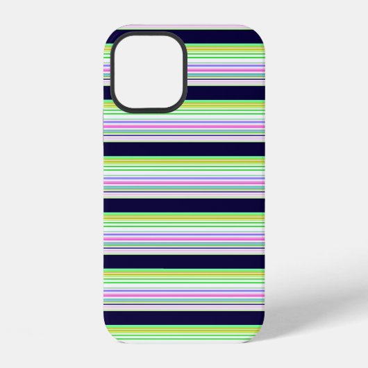 Süße blaue bunte Streifen iPhone Hülle (Rückseite)