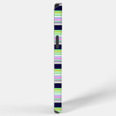 Süße blaue bunte Streifen iPhone Hülle (Rechte Seite)