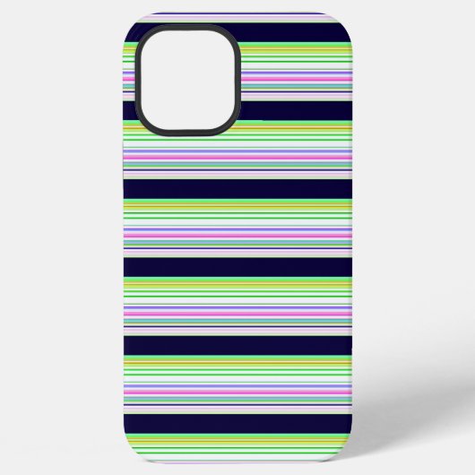 Süße blaue bunte Streifen iPhone Hülle (Rückseite)