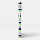 Süße blaue bunte Streifen iPhone Hülle (Rechte Seite)
