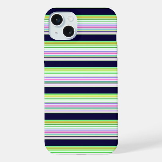 Süße blaue bunte Streifen iPhone Hülle (Rückseite)