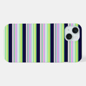Süße blaue bunte Streifen iPhone Hülle (Rückseite (Horizontal))