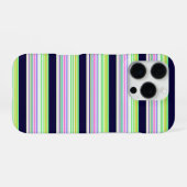 Süße blaue bunte Streifen iPhone Hülle (Rückseite (Horizontal))