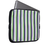 Süße blaue bunte Streifen Laptopschutzhülle (Vorne Rechts)