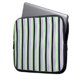 Süße blaue bunte Streifen Laptopschutzhülle (Vorderseite Links)