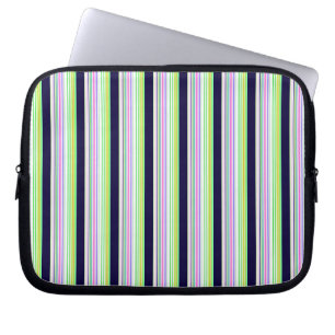 Süße blaue bunte Streifen Laptopschutzhülle