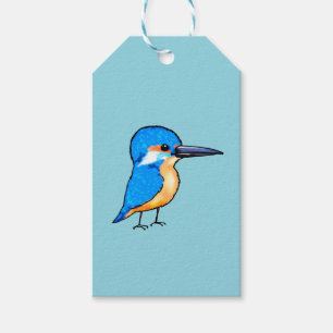 Süße Blaue Eisvogel-Vogel-Kunst Geschenkanhänger
