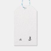 Süße Blaue Eisvogel-Vogel-Kunst Geschenkanhänger (Rückseite)