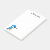 Süße Blaue Eisvogel-Vogel-Kunst Post-it Klebezettel (angewinkelt)
